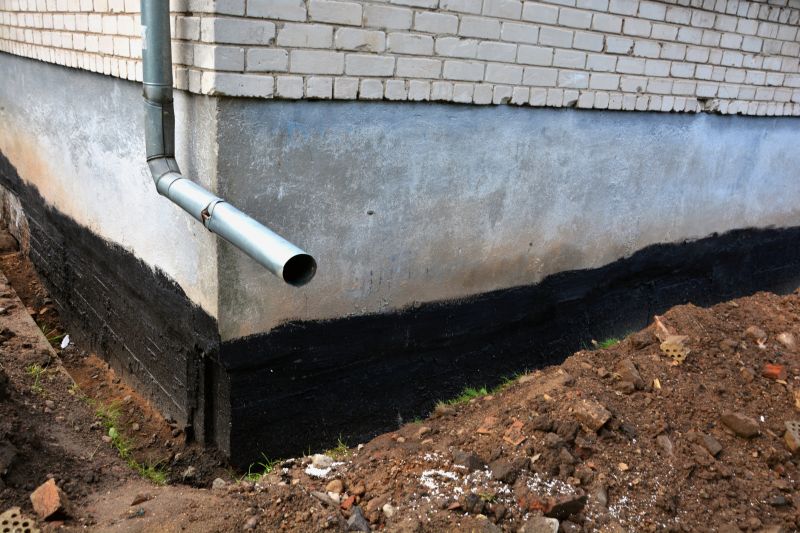 Exterior drain tile system setup