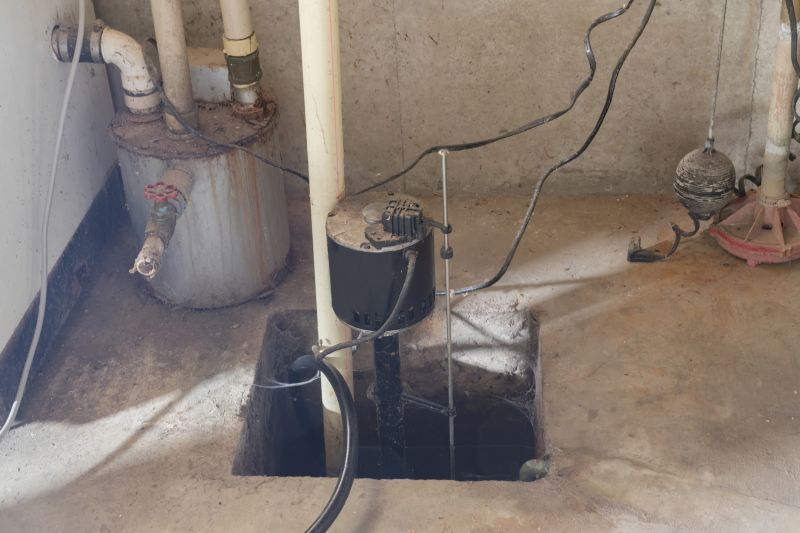 Interior sump pump setup